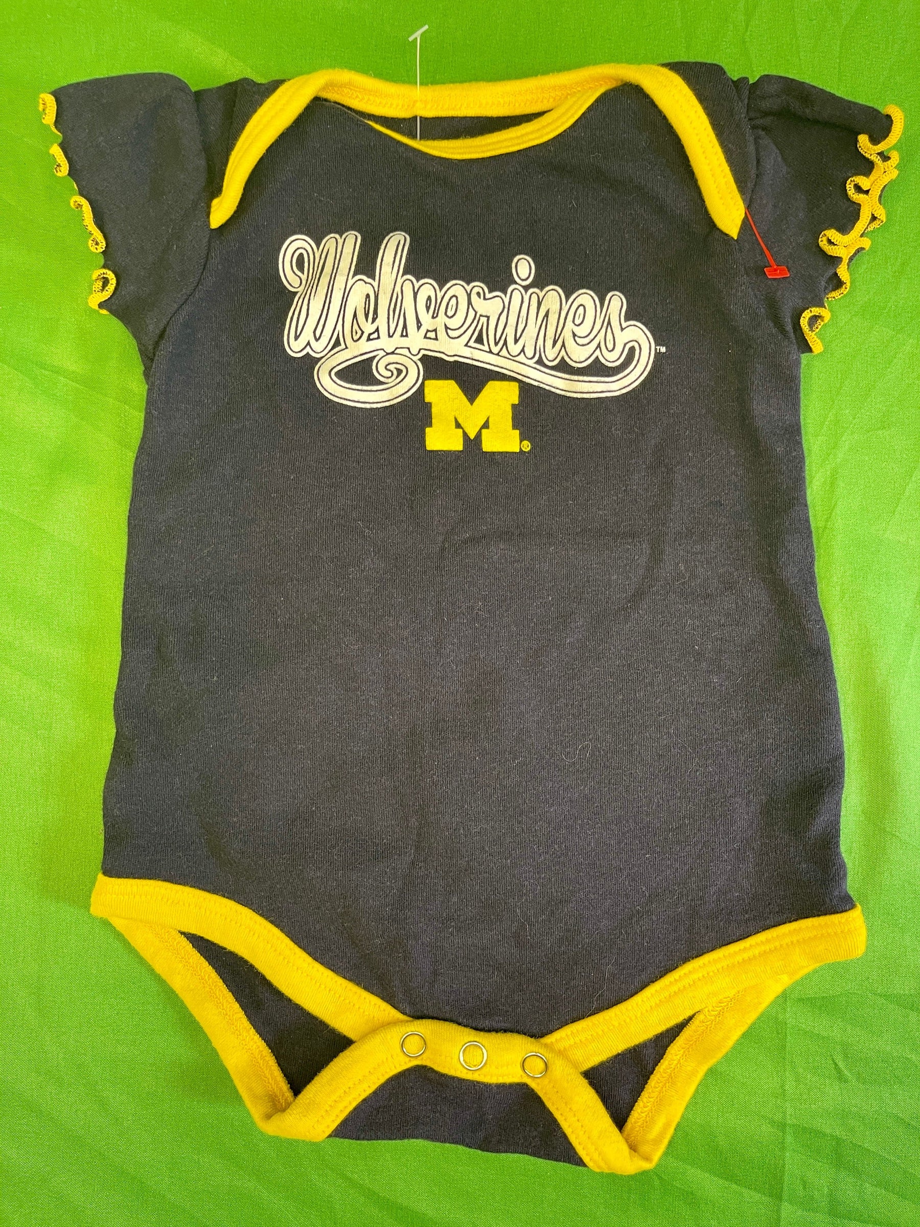 NCAA Michigan Wolverines 100% Cotton Bodysuit/Vest Infant Toddler 12 Months