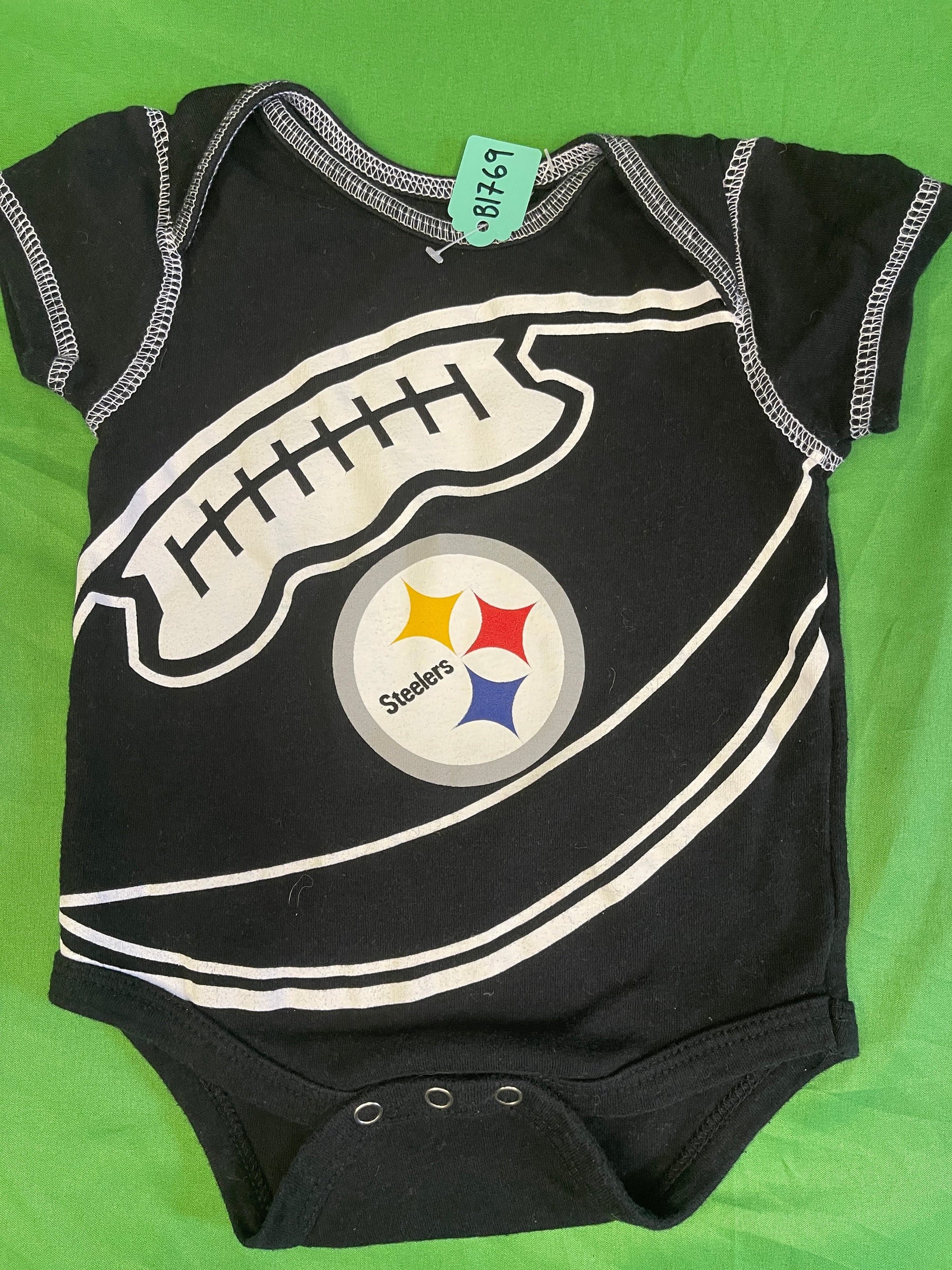 NFL Pittsburgh Steelers 100% Cotton Bodysuit/Vest Infant Baby 6 Months