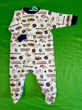 NFL Denver Broncos Patterned Footed Sleepsuit Infant Baby 0-3 Months