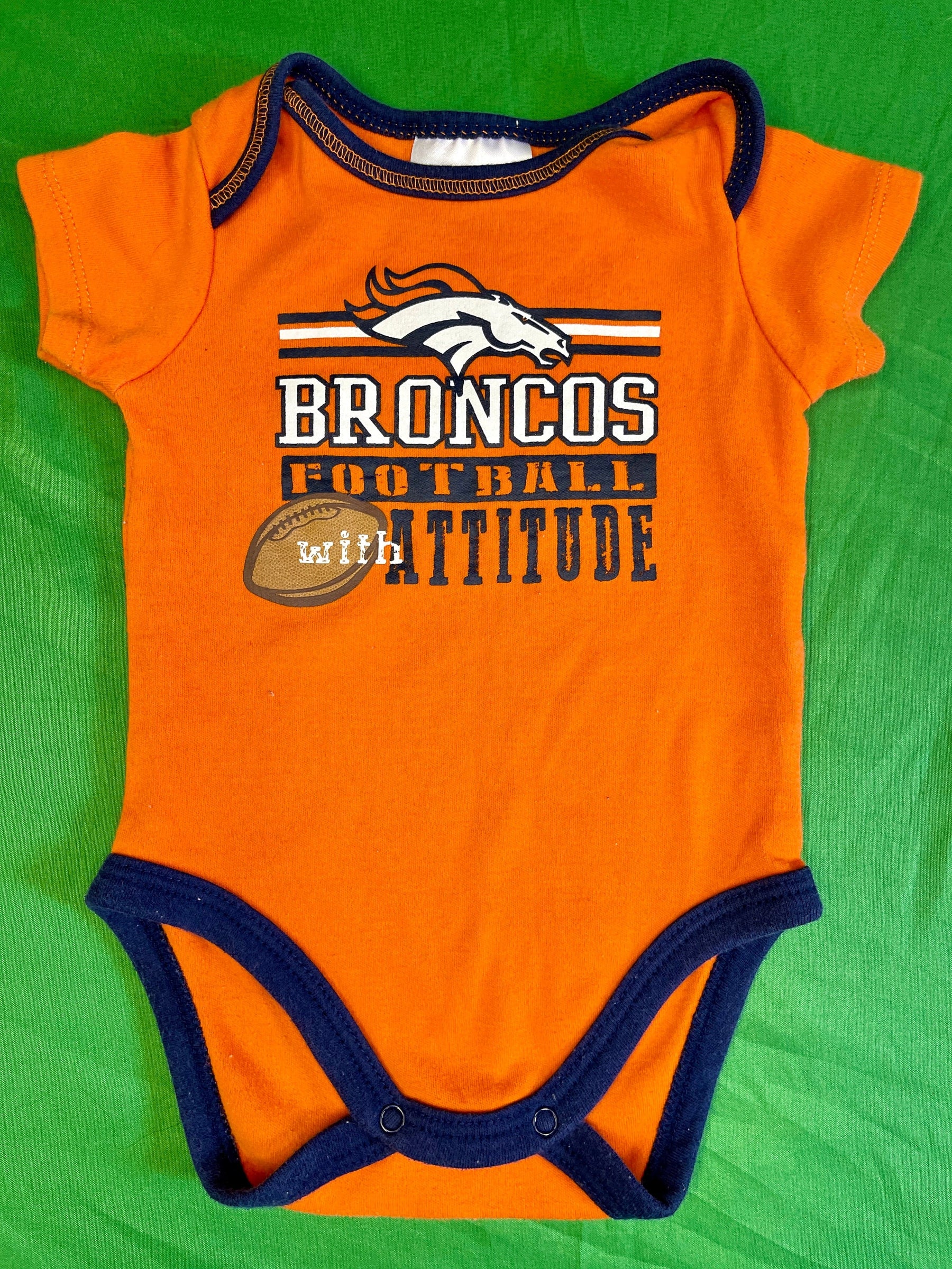 NFL Denver Broncos "Football with Attitude" Bodysuit/Vest Infant 0-3 Months