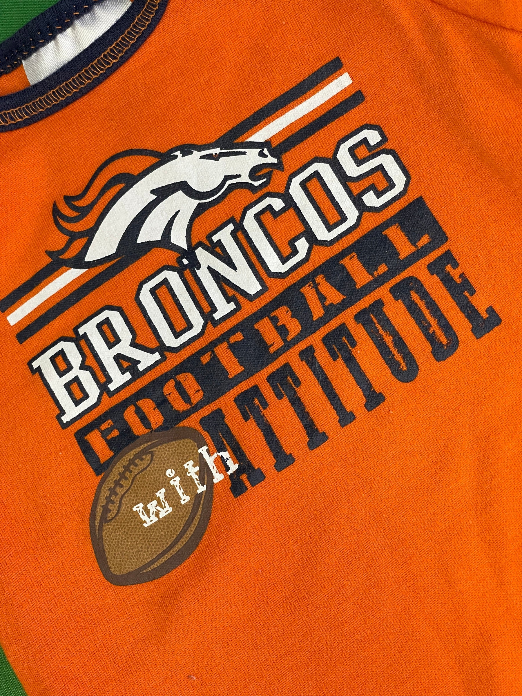 NFL Denver Broncos "Football with Attitude" Bodysuit/Vest Infant 0-3 Months