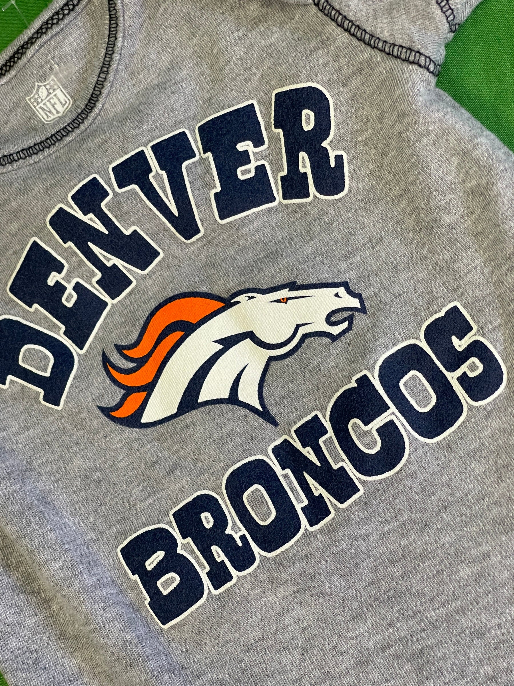 NFL Denver Broncos Heathered Grey Bodysuit/Vest Infant Baby 0-3 Months