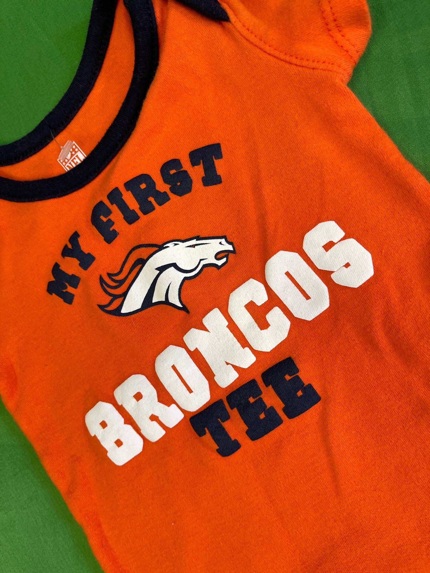 NFL Denver Broncos "My First Broncos Tee" Bodysuit/Vest Infant Baby 0-3 Months