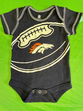 NFL Denver Broncos Blue Football Print Bodysuit/Vest Infant Baby 0-3 Months