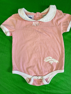 NFL Denver Broncos Vintage Pink Peter Pan Collar Girls' Bodysuit/Vest 3-6 Months