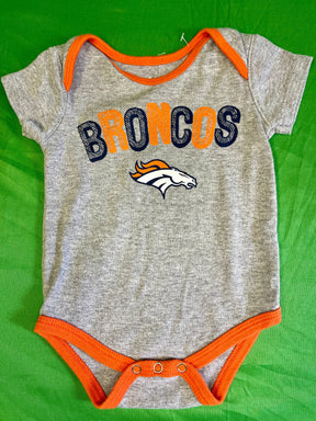 NFL Denver Broncos Heathered Grey Bodysuit/Vest Infant Baby 3-6 Months