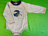 NFL Denver Broncos Heathered Grey L/S Bodysuit/Vest Infant Baby 12 Months