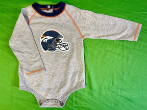 NFL Denver Broncos Heathered Grey L/S Bodysuit/Vest Infant Baby 12 Months