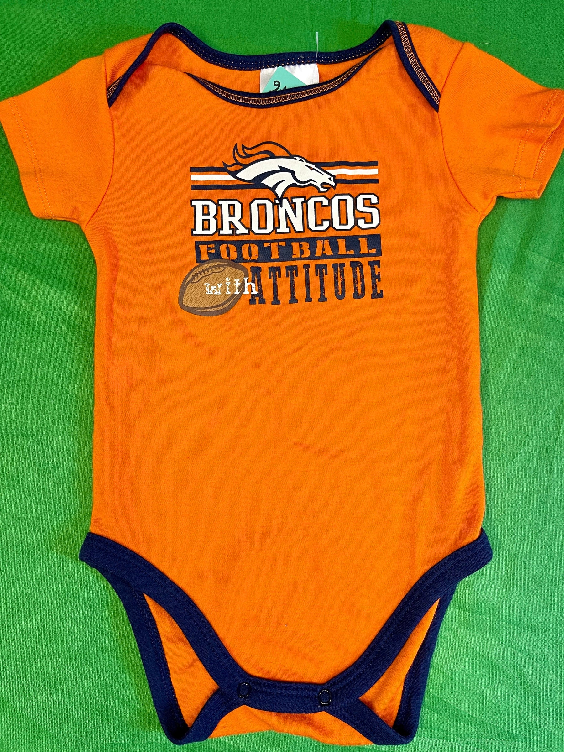 NFL Denver Broncos "Football with Attitude" Bodysuit/Vest Infant 18 Months