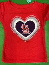 MLB St. Louis Cardinals Heart Print Girls' T-Shirt Infant Baby 12 Months