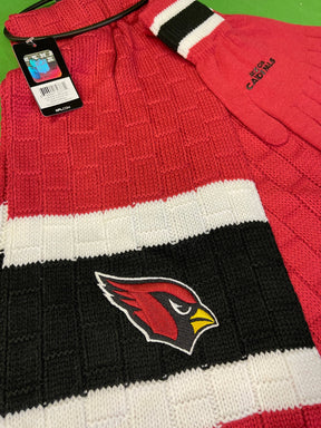 NFL Arizona Cardinals 2-pc Cable Knit Gloves & Scarf Gift Set NWT