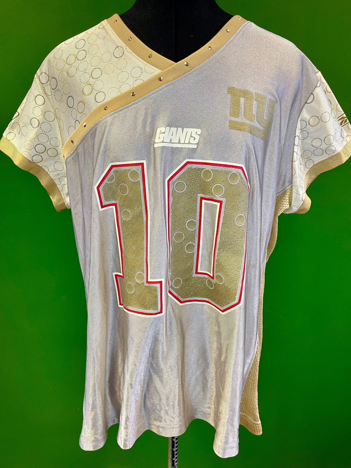 NFL New York Giants Eli Manning #10 Silver/Gold Jersey Women's 2X-Large NWT