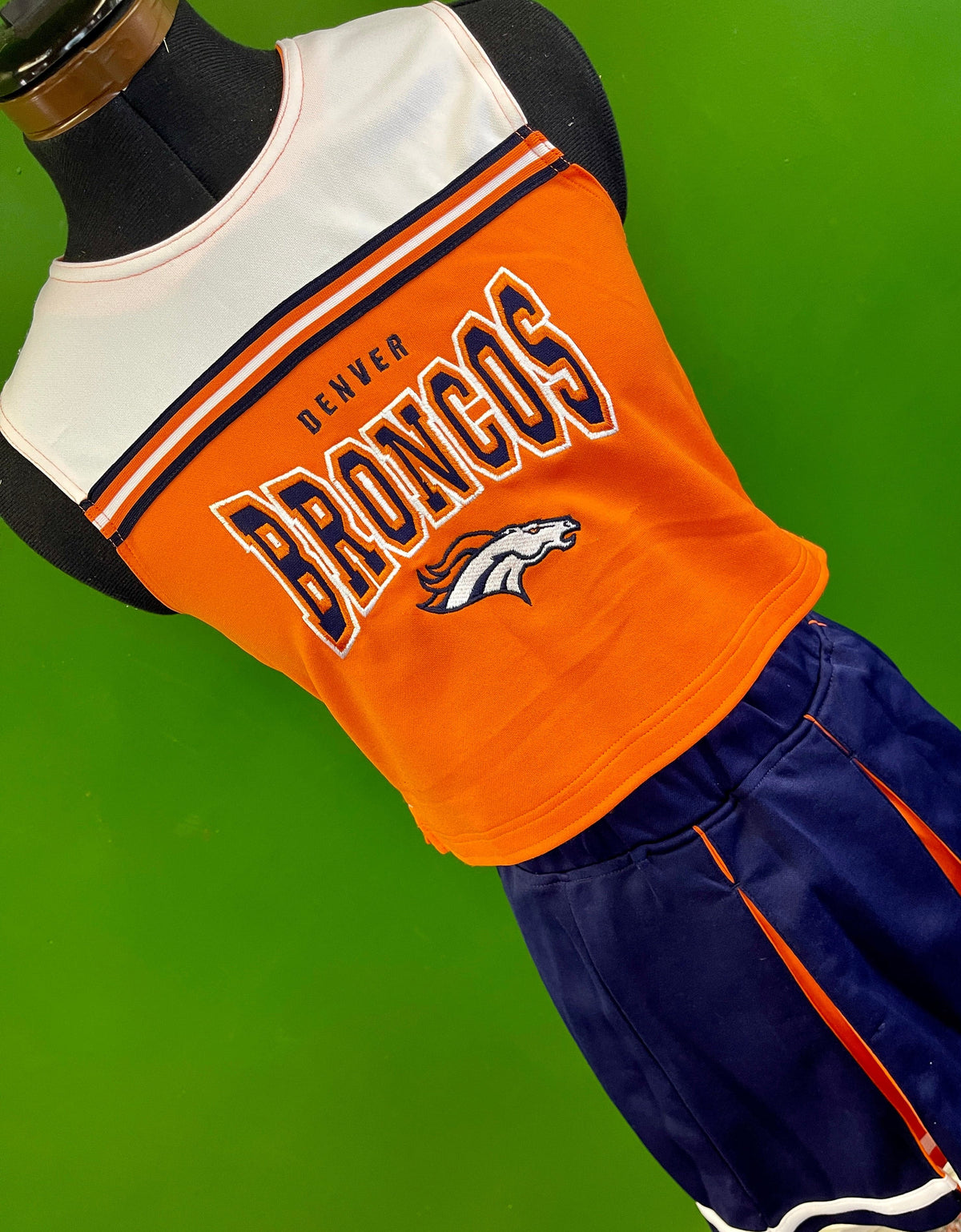 NFL Denver Broncos Reebok 2-piece Girls' Cheerleader Outfit Youth Medium 10-12