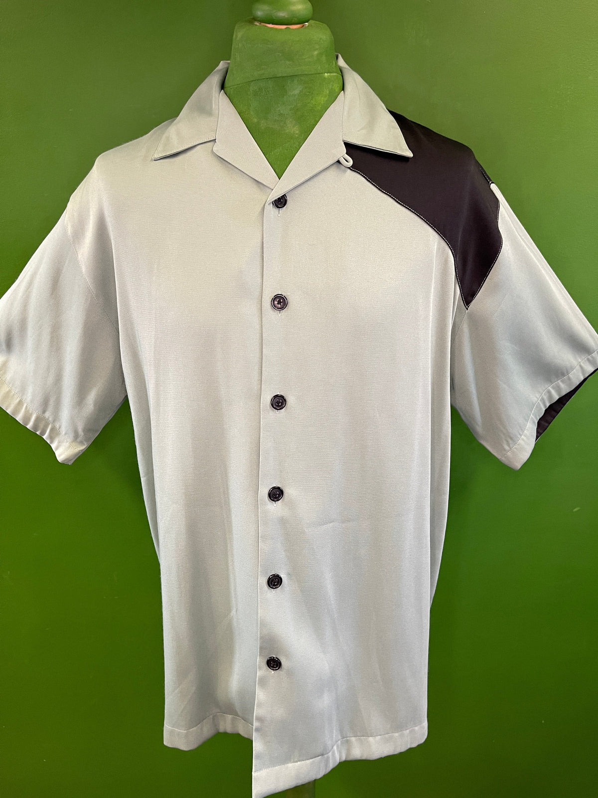 Route 66 Diner Mint Green Bowling Shirt Men's Medium