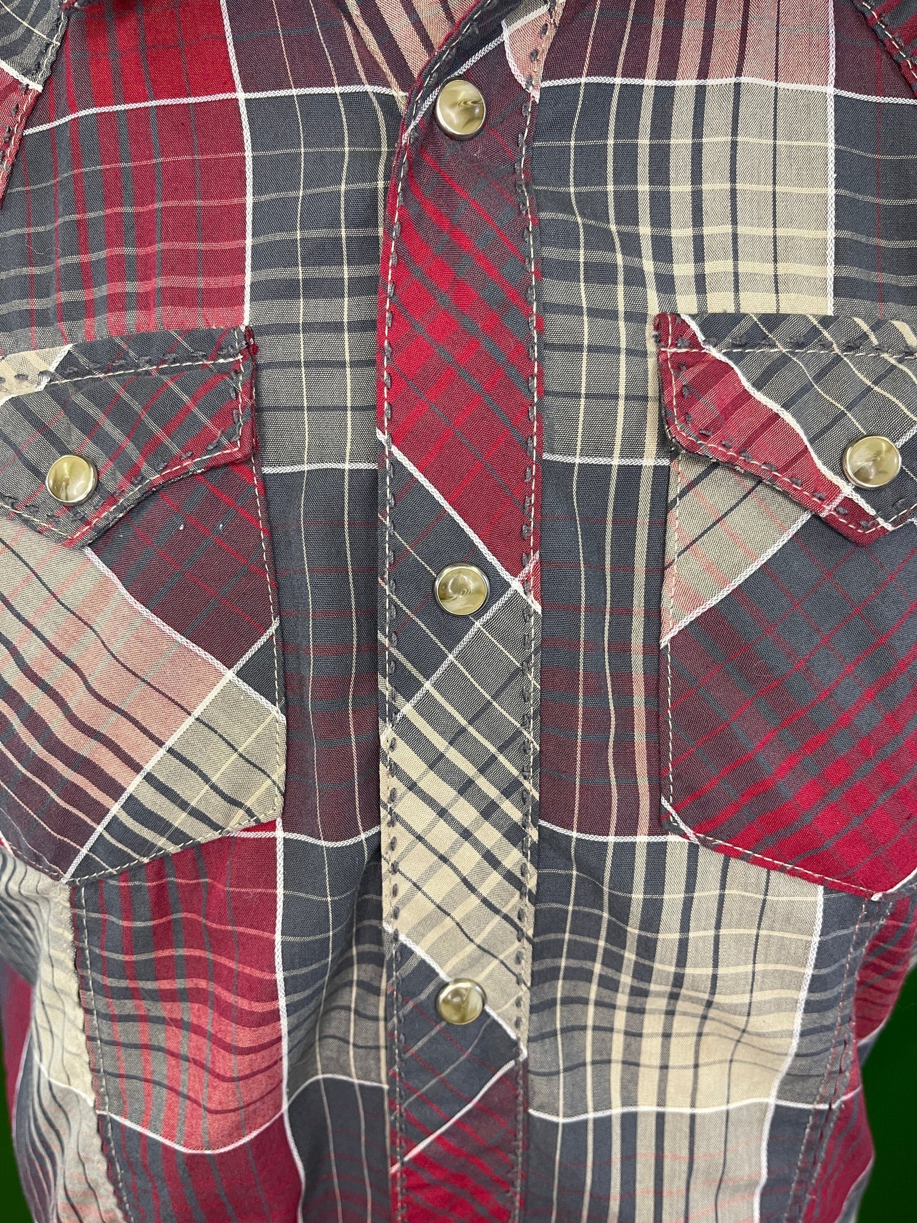 Wrangler Western Red & Grey Checked Shirt Youth Large