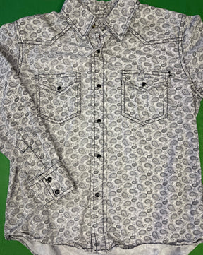 Red Ranch Western Paisley Pattern Shirt Youth Medium