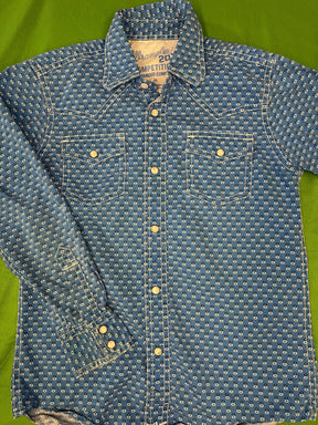 Wrangler Western Blue Circle Pattern Shirt Youth Medium