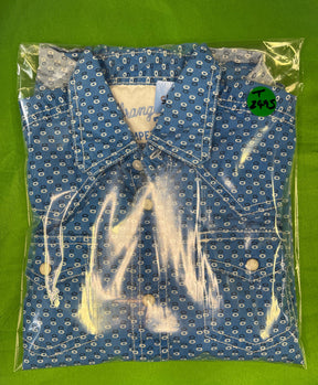 Wrangler Western Blue Circle Pattern Shirt Youth Medium