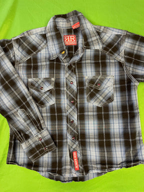 Red Ranch Western Checked L/S Flannel Shirt Youth X-Small/Small