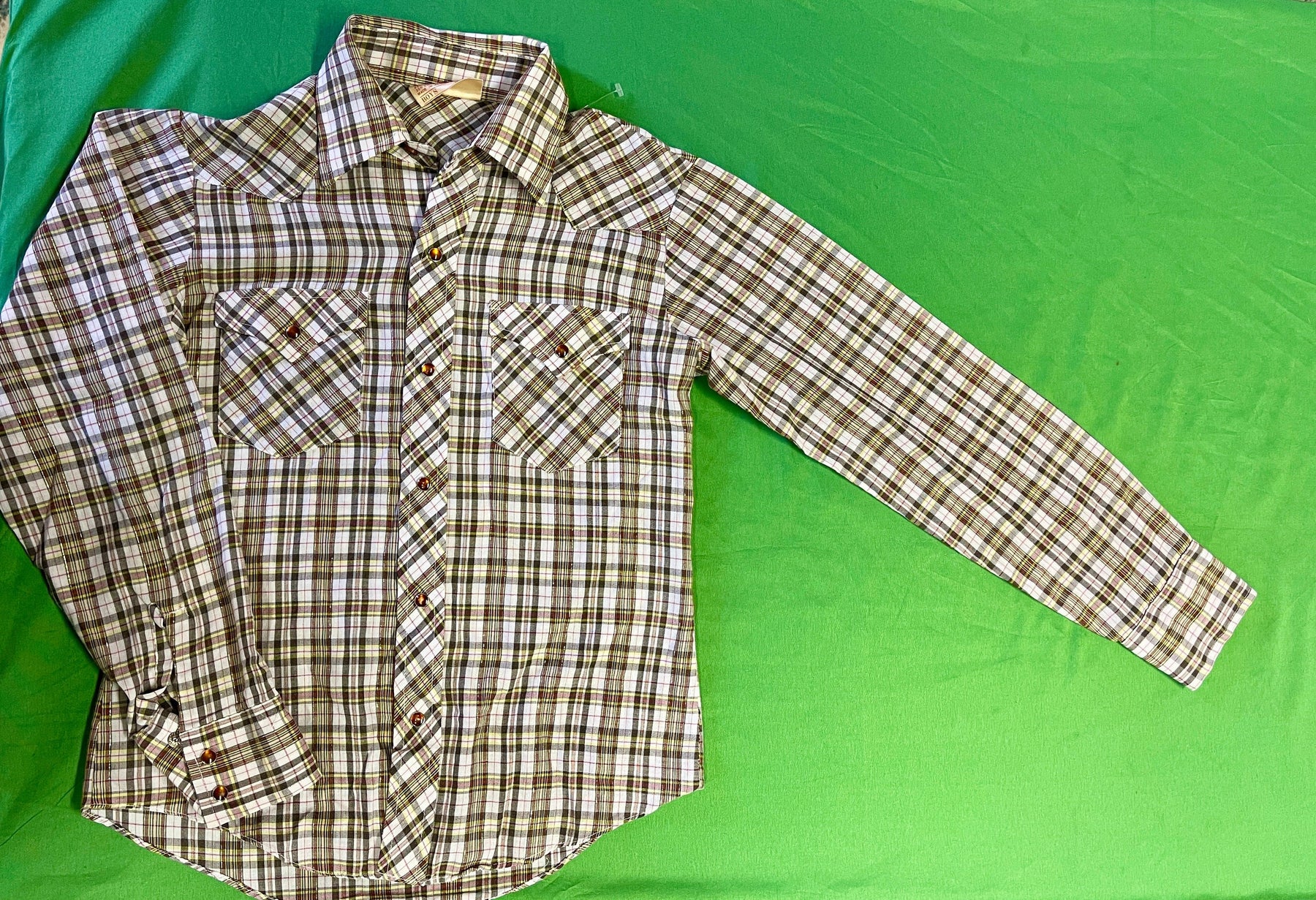 American Western Style Boys Checked Shirt Youth Medium 12