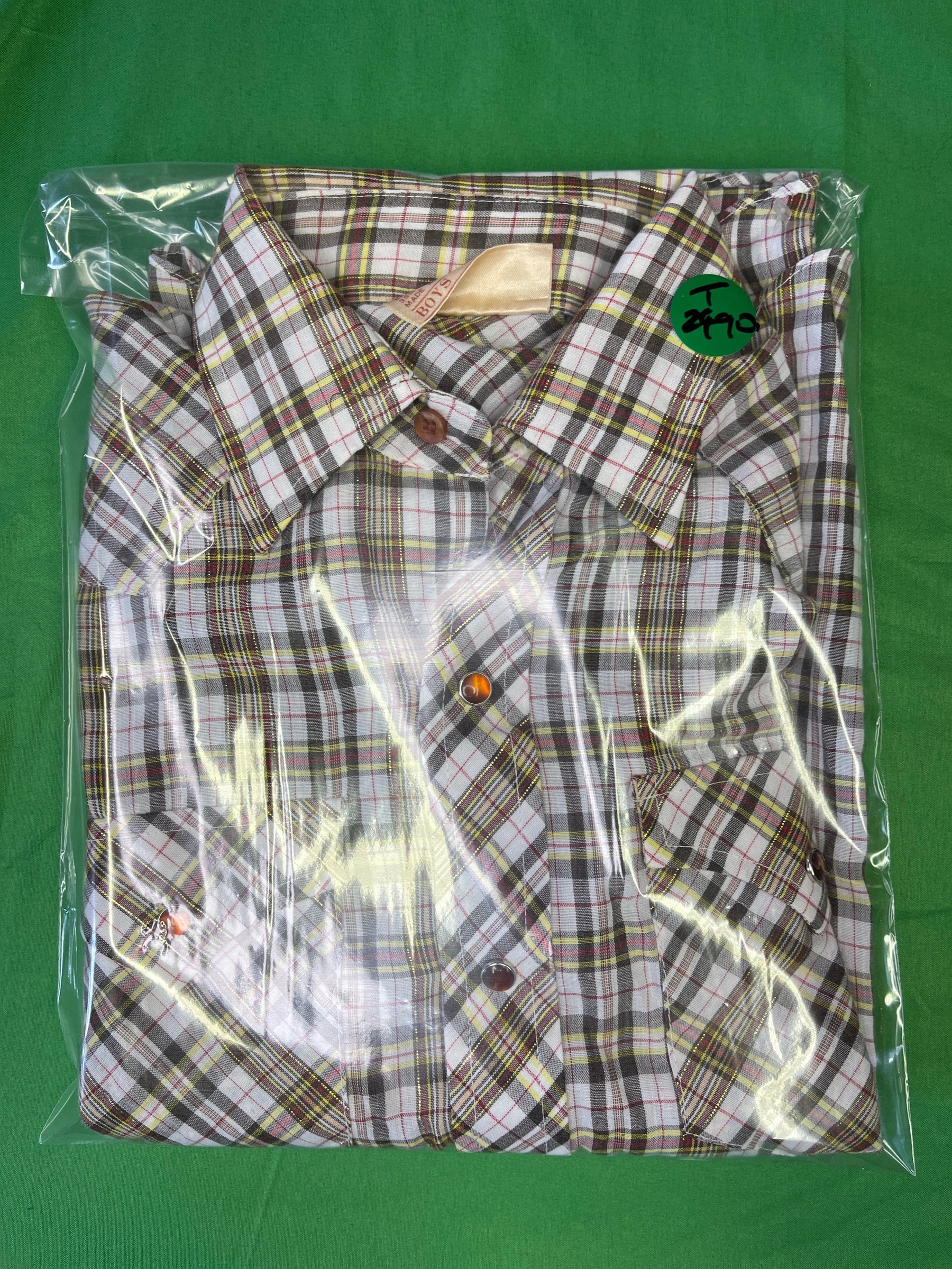 American Western Style Boys Checked Shirt Youth Medium 12