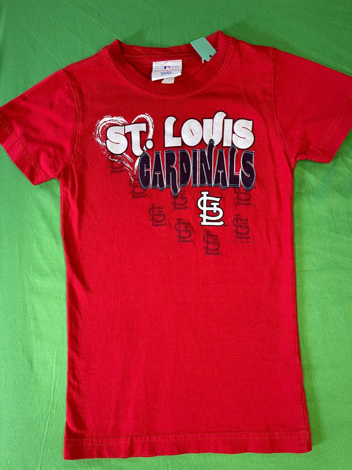 MLB St. Louis Cardinals Sparkly Girls' T-Shirt/Dress Youth X-Small