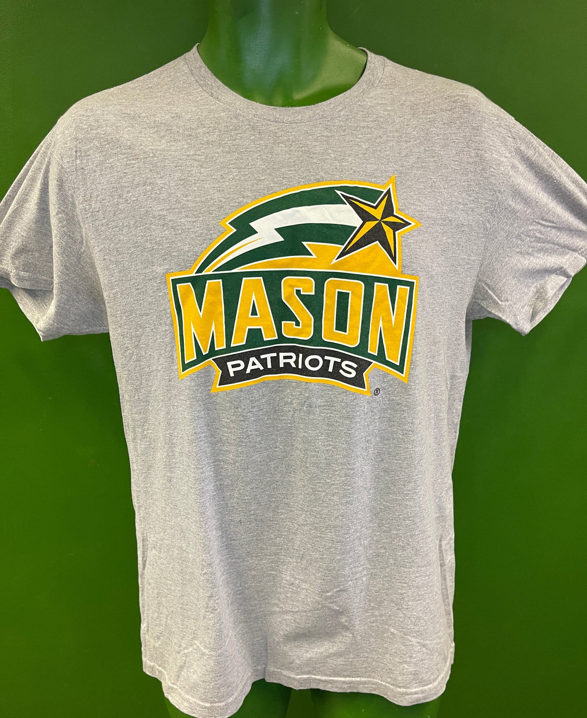 NCAA George Mason Patriots Heathered Grey T-Shirt Men's Medium