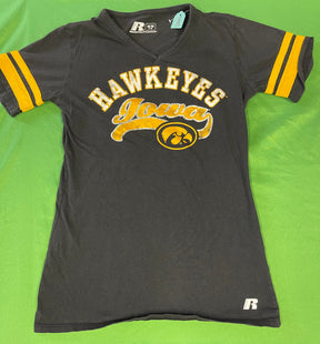 NCAA Iowa Hawkeyes Russell V-Neck Girls' T-Shirt Youth Small 7-9