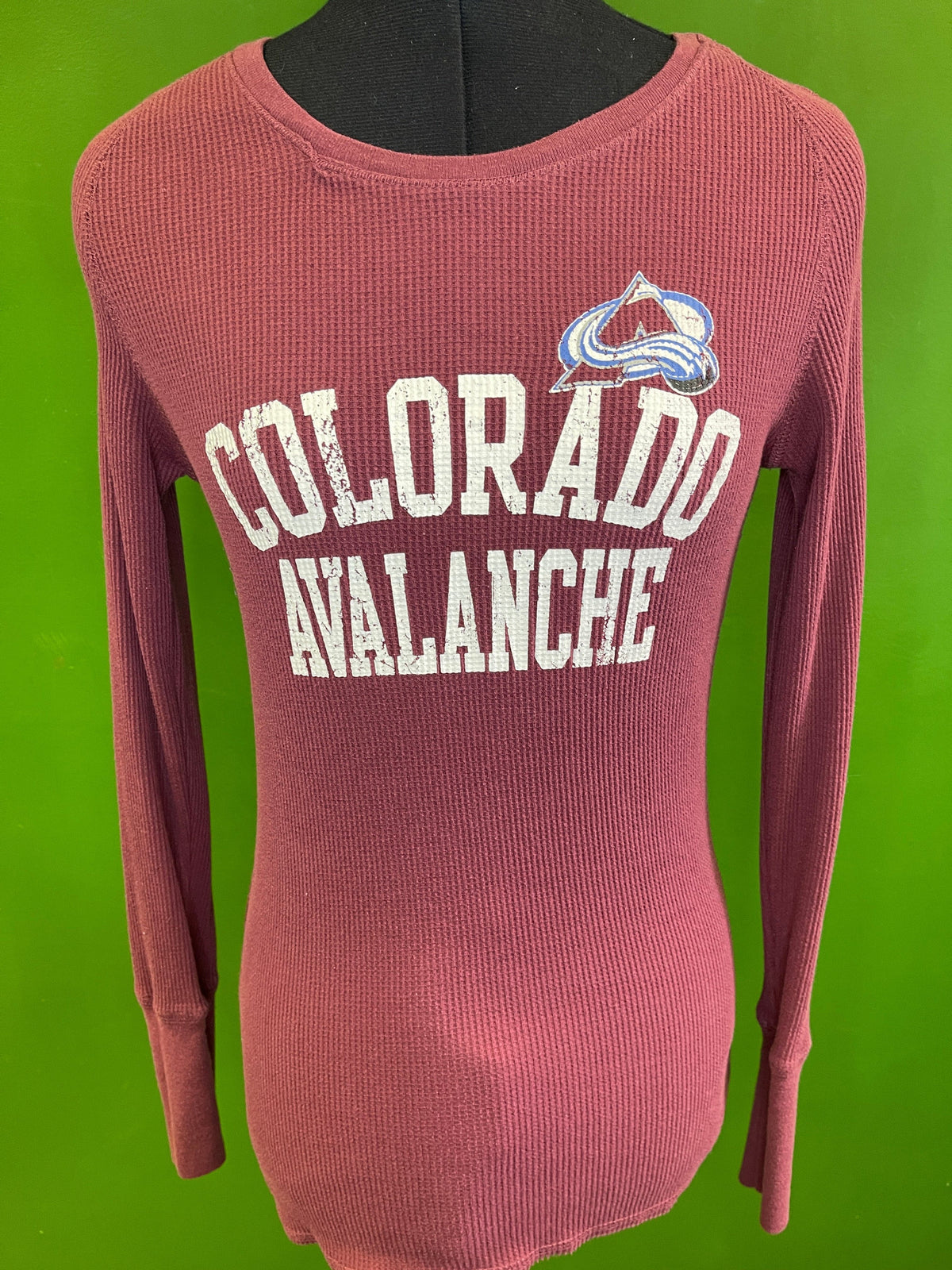 NHL Colorado Avalanche Waffle Fabric L/S T-Shirt Women's Large