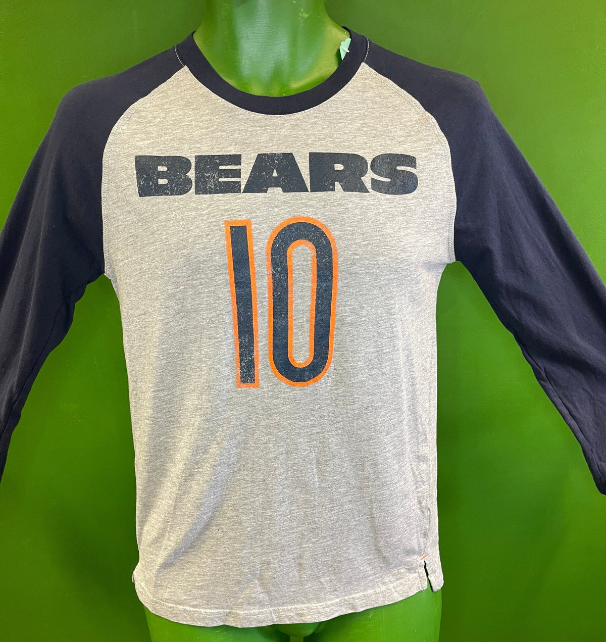 NFL Chicago Bears Mitch Trubisky #10 Raglan L/S T-Shirt Youth Large 14-16