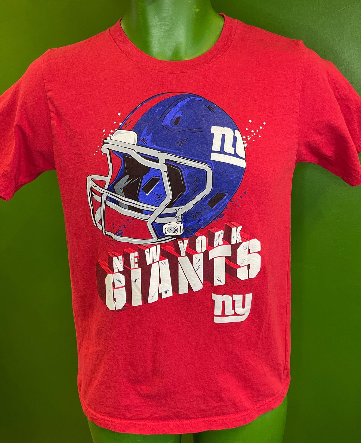 NFL New York Giants 100% Cotton Red T-Shirt Youth Large 14-16