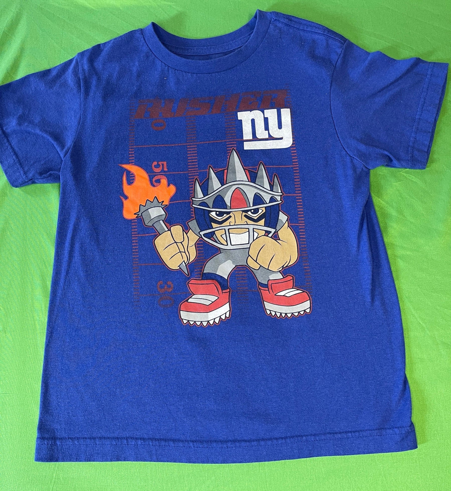 NFL New York Giants "Rusher" Cartoon T-Shirt Youth Small 8