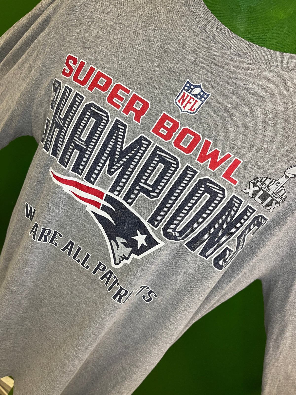 NFL New England Patriots Super Bowl XLIX Champions L/S T-Shirt Men's 2X-Large