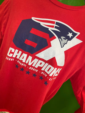 NFL New England Patriots 6X Champions L S T Shirt Men s 2X Large