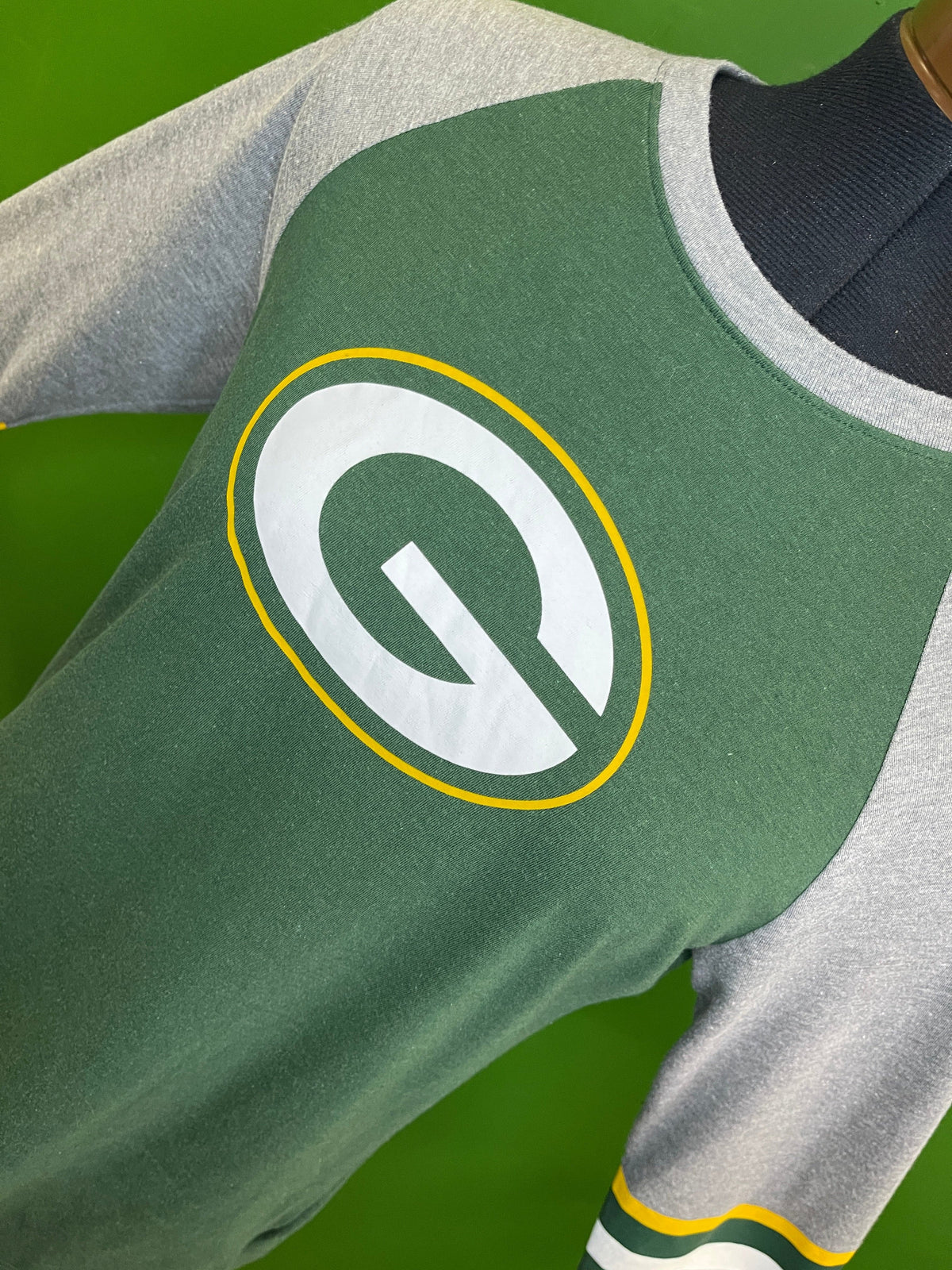 NFL Green Bay Packers Raglan 3/4 Sleeve T-Shirt Men's Medium