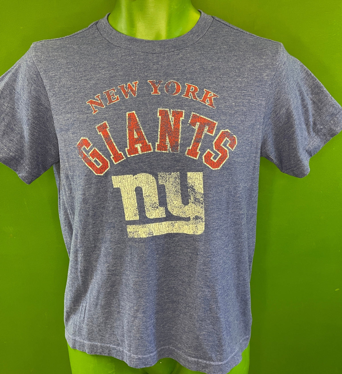 NFL New York Giants Heathered Blue T-Shirt Youth Medium 10-12