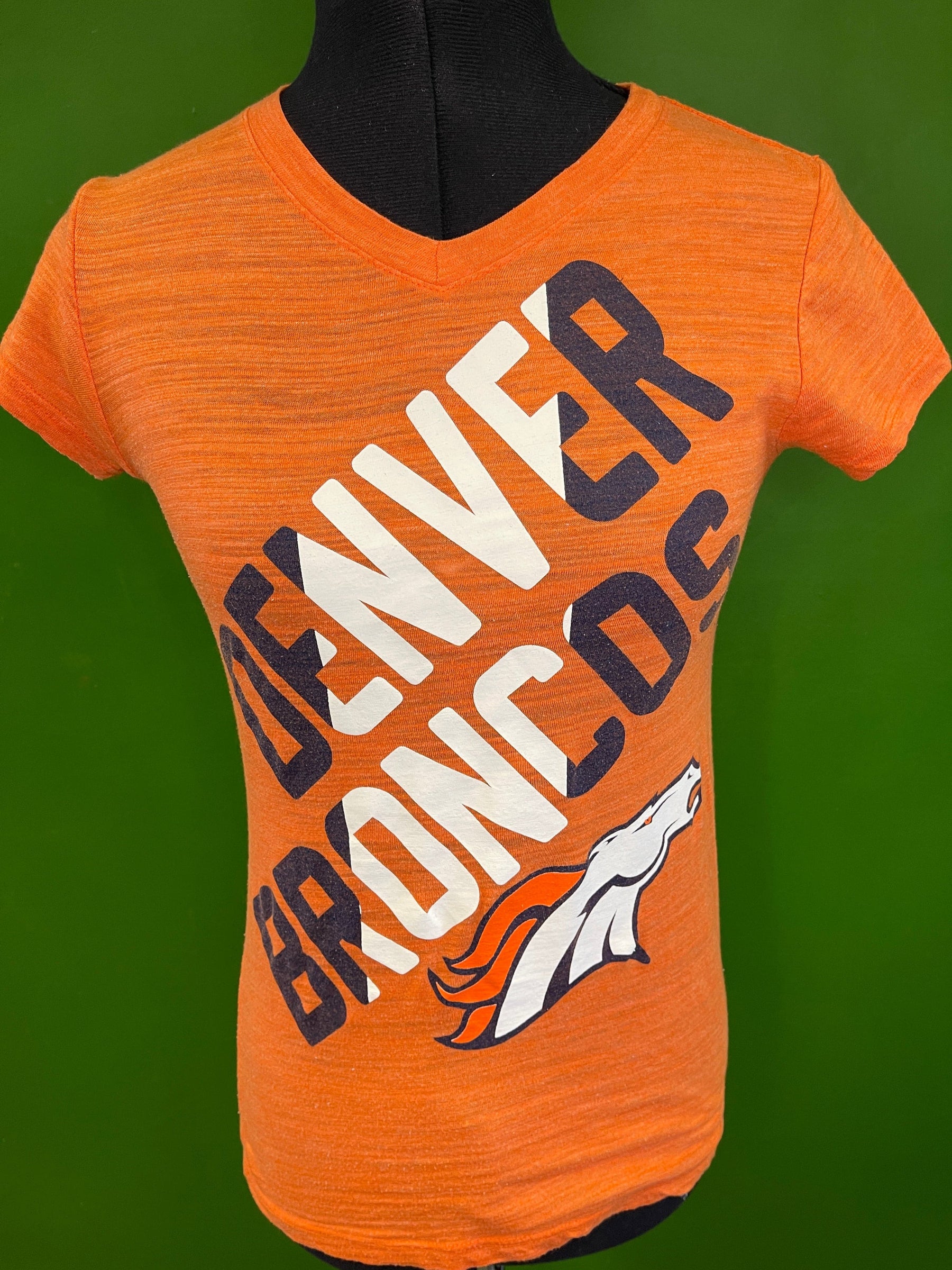 NFL Denver Broncos Space Dye Tissue Fabric T-Shirt Youth Large 14