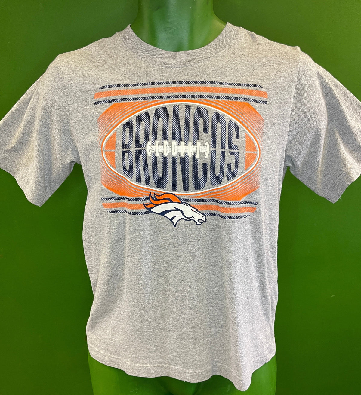 NFL Denver Broncos Heathered Grey T-Shirt Youth Medium/Large 12-14