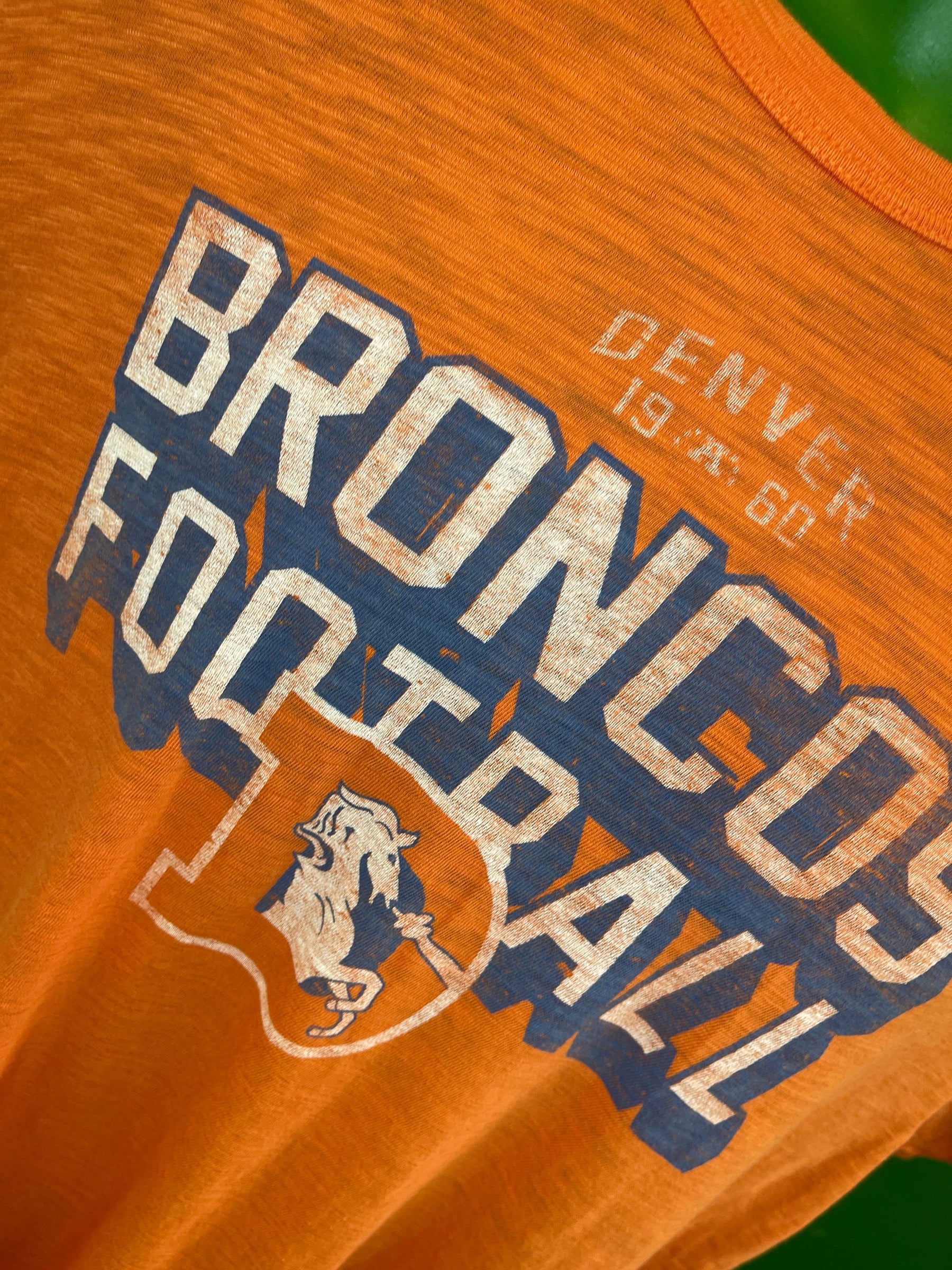 NFL Denver Broncos '47 Vintage Look Tissue T-Shirt Women's Large