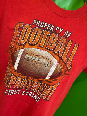 American Football Textured Red T-Shirt Youth Medium/Large 12-14