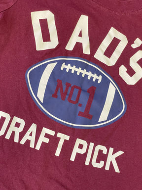 American Football "Dad's No. 1 Draft Pick" T-Shirt Youth X-Small 4T