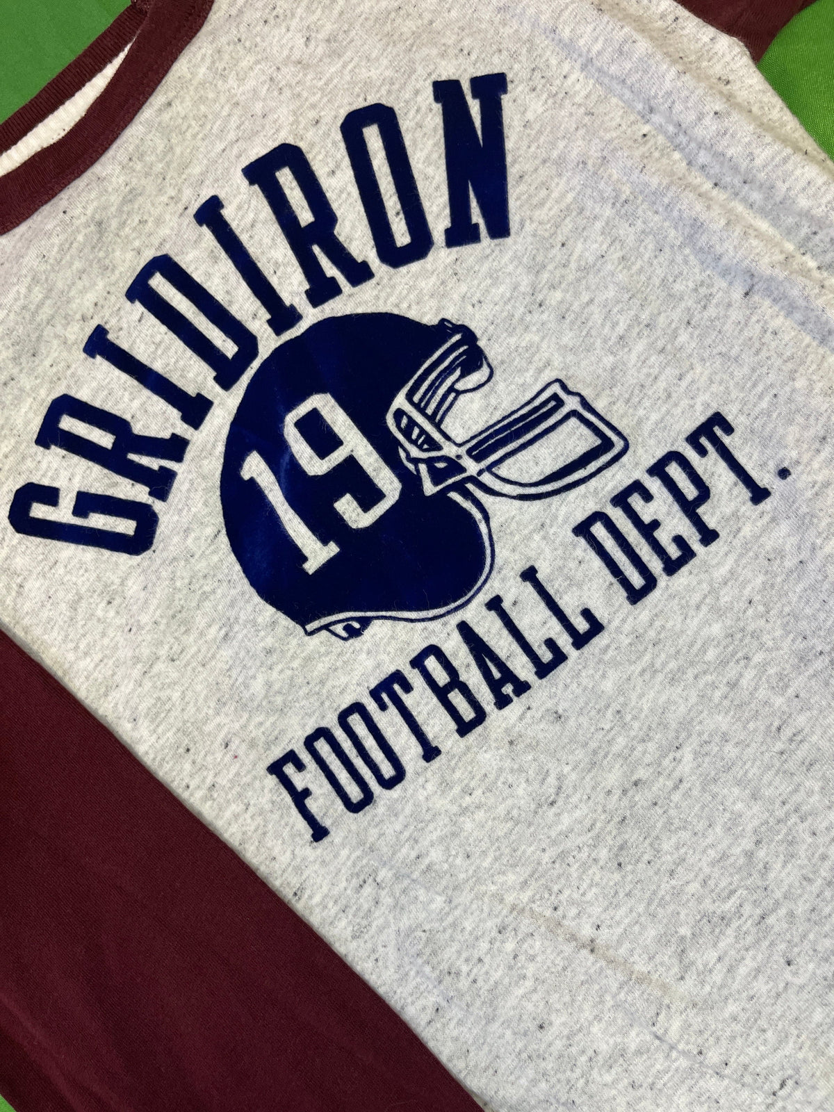 American Football Felt Spellout Raglan L/S T-Shirt Youth X-Small 5T