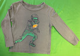 American Football Illustration Print L/S T-Shirt Youth X-Small 5T