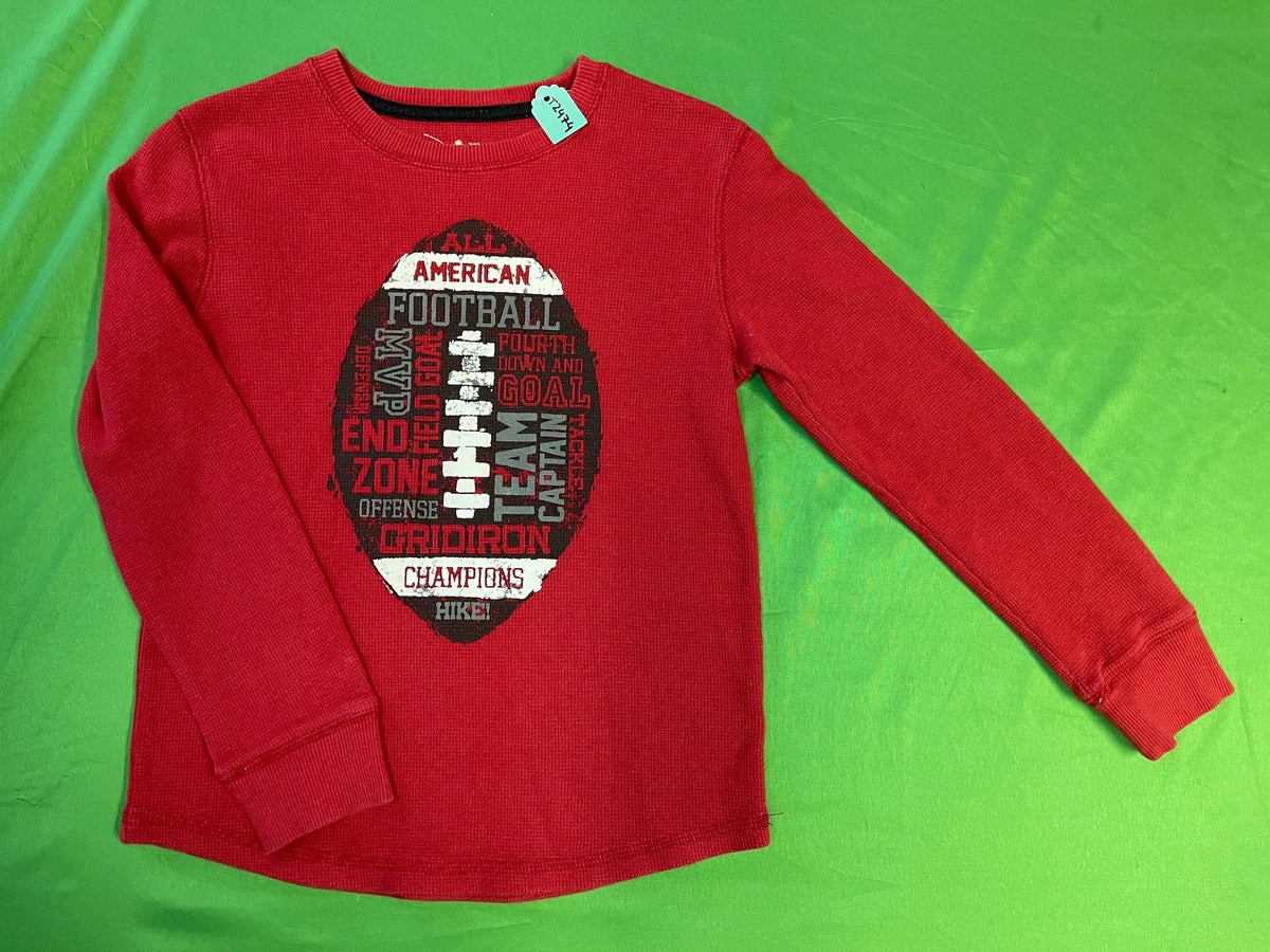 American Football Textured Red L/S T-Shirt Youth Small 7