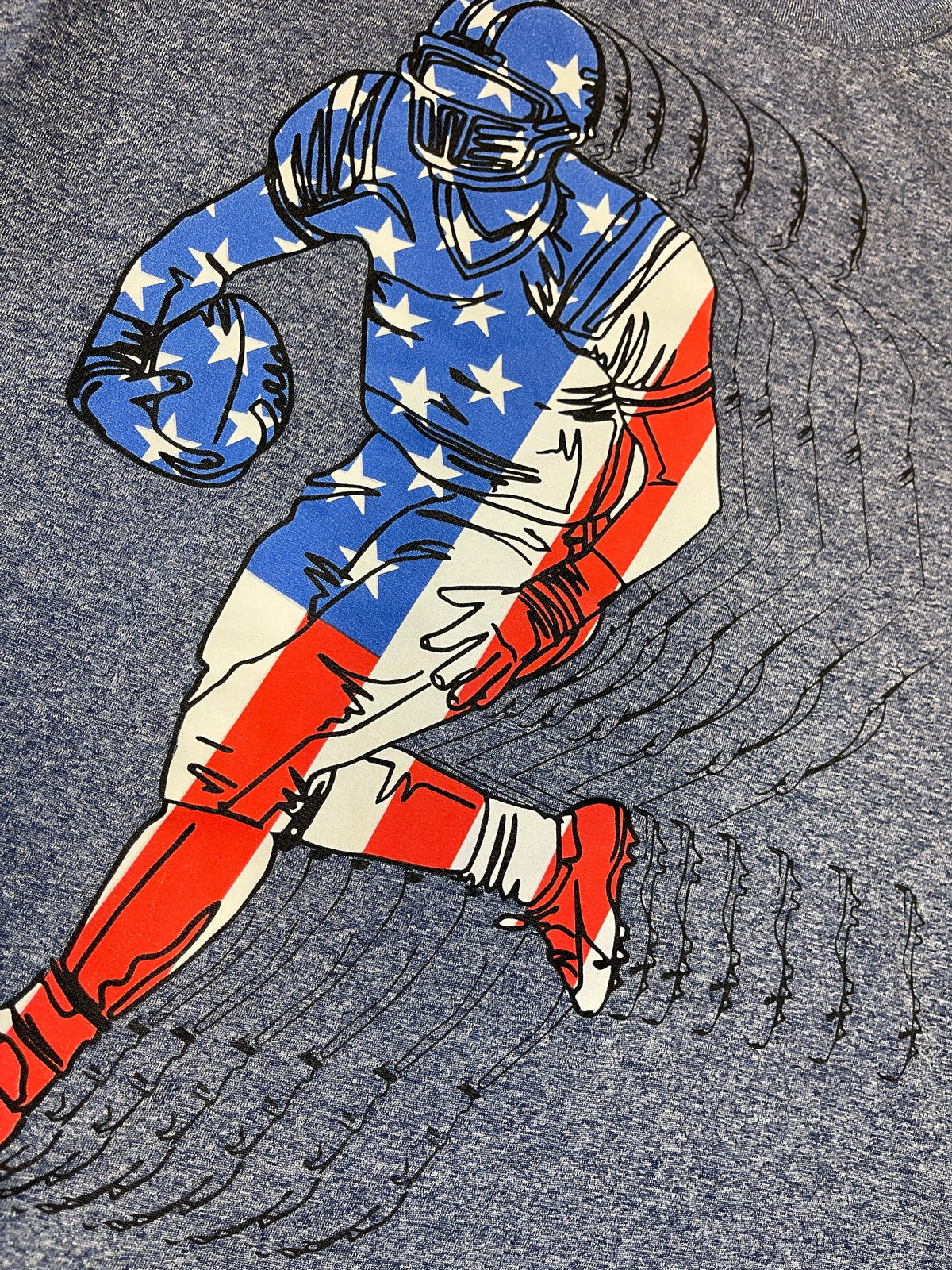 American Football US Flag T-Shirt Youth Medium
