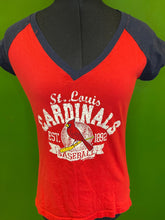 MLB St. Louis Cardinals Sparkly V-Neck T-Shirt Women's Small