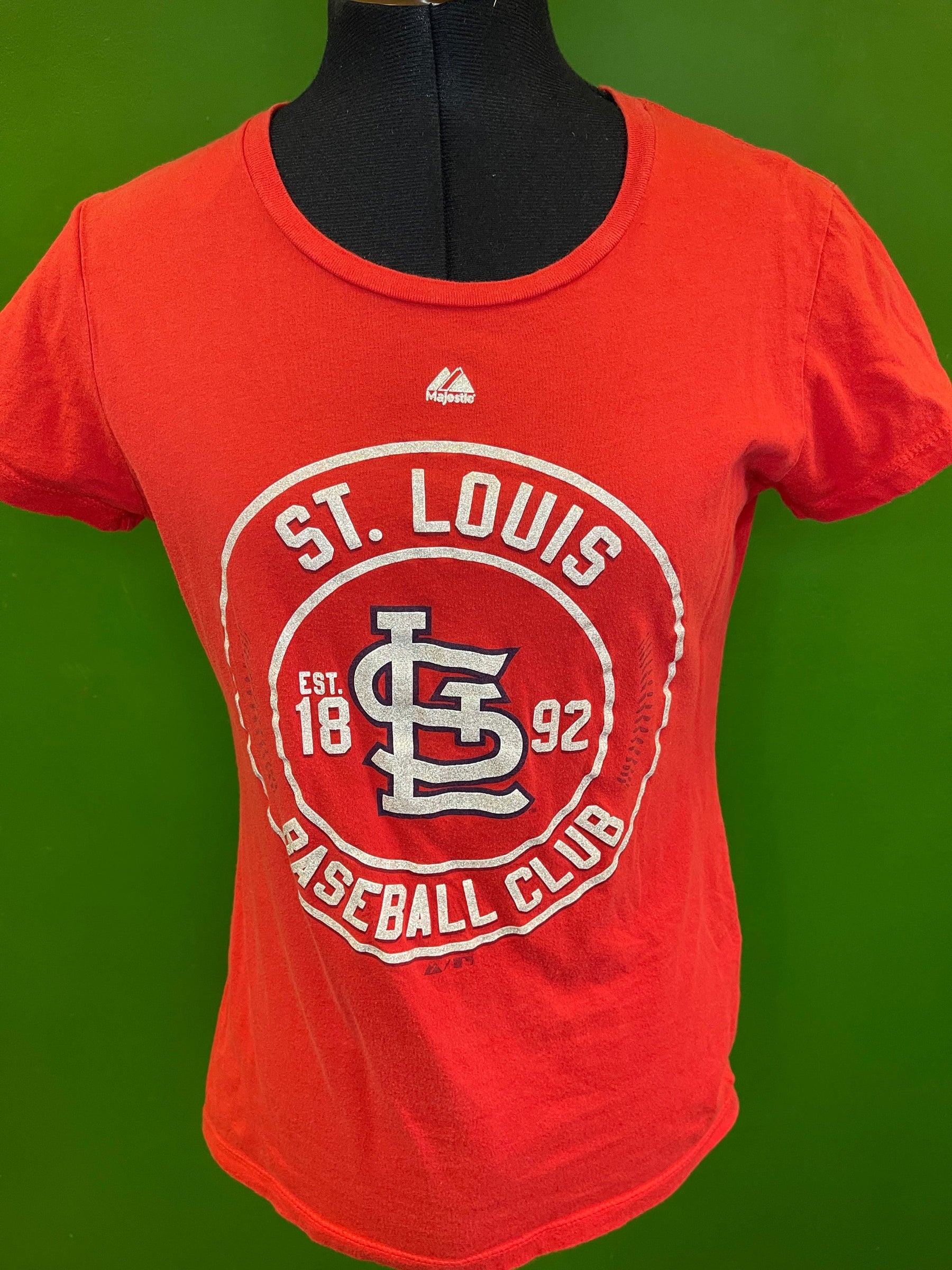 MLB St. Louis Cardinals Majestic Sparkly T-Shirt Women's Medium