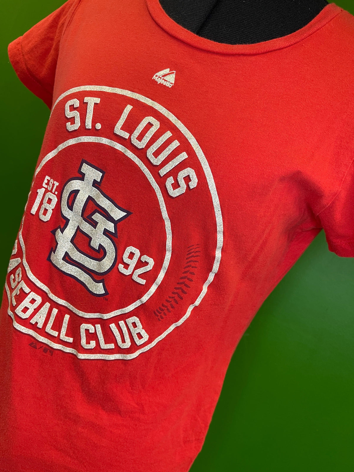MLB St. Louis Cardinals Majestic Sparkly T-Shirt Women's Medium