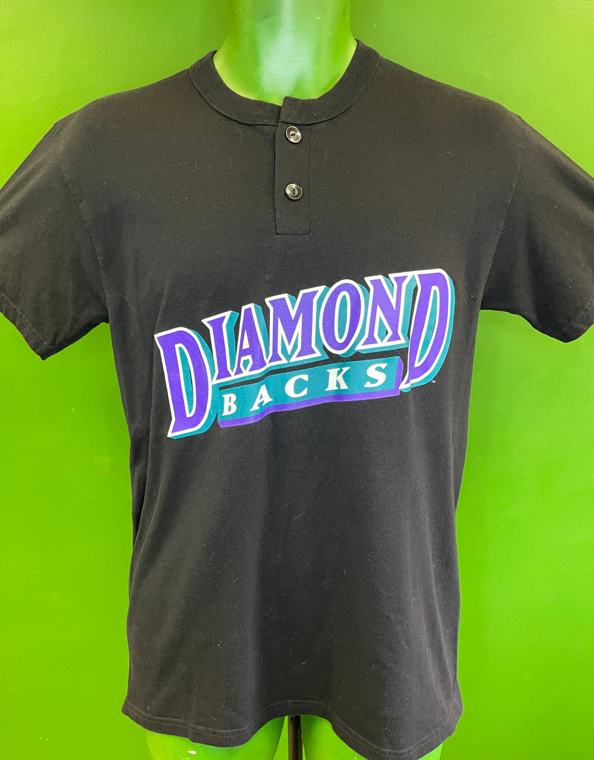 MLB Arizona Diamondbacks Majestic Custom #1 Henley Collar T-Shirt Men's X-Large