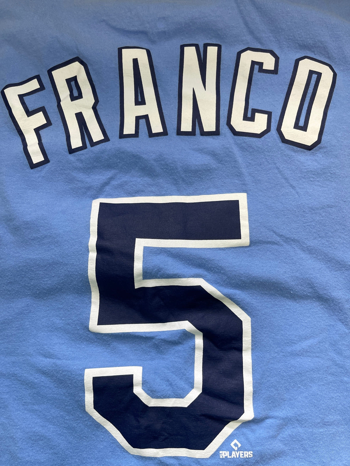 MLB Tampa Bay Rays Wander Franco #5 100% Cotton T-Shirt Men's Large